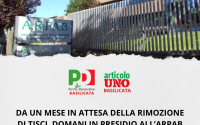 Pd e ArtUno: da un mese in attesa della rimozione di Tisci, domani in presidio all’ARPAB