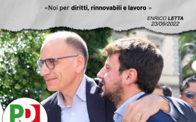 Letta: Il bonus gas aumenta le disuguaglianze, Il 25 settembre due idee diverse di Italia: noi per diritti, rinnovabili e lavoro