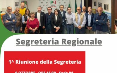 Pd Basilicata Lettieri: la prima riunione della Segreteria Regionale