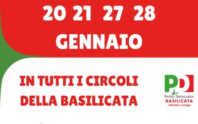 Pd Basilicata Lettieri: Giornate tesseramento regionale