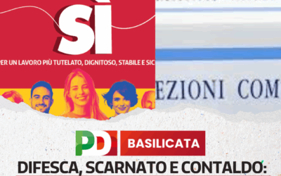 Difesca, Scarnato e Contaldo: 5 Sì per il referendum e voto a Cifarelli per Matera