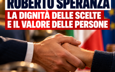 Roberto Speranza, Lospinoso: «La dignità delle scelte e il valore delle persone»